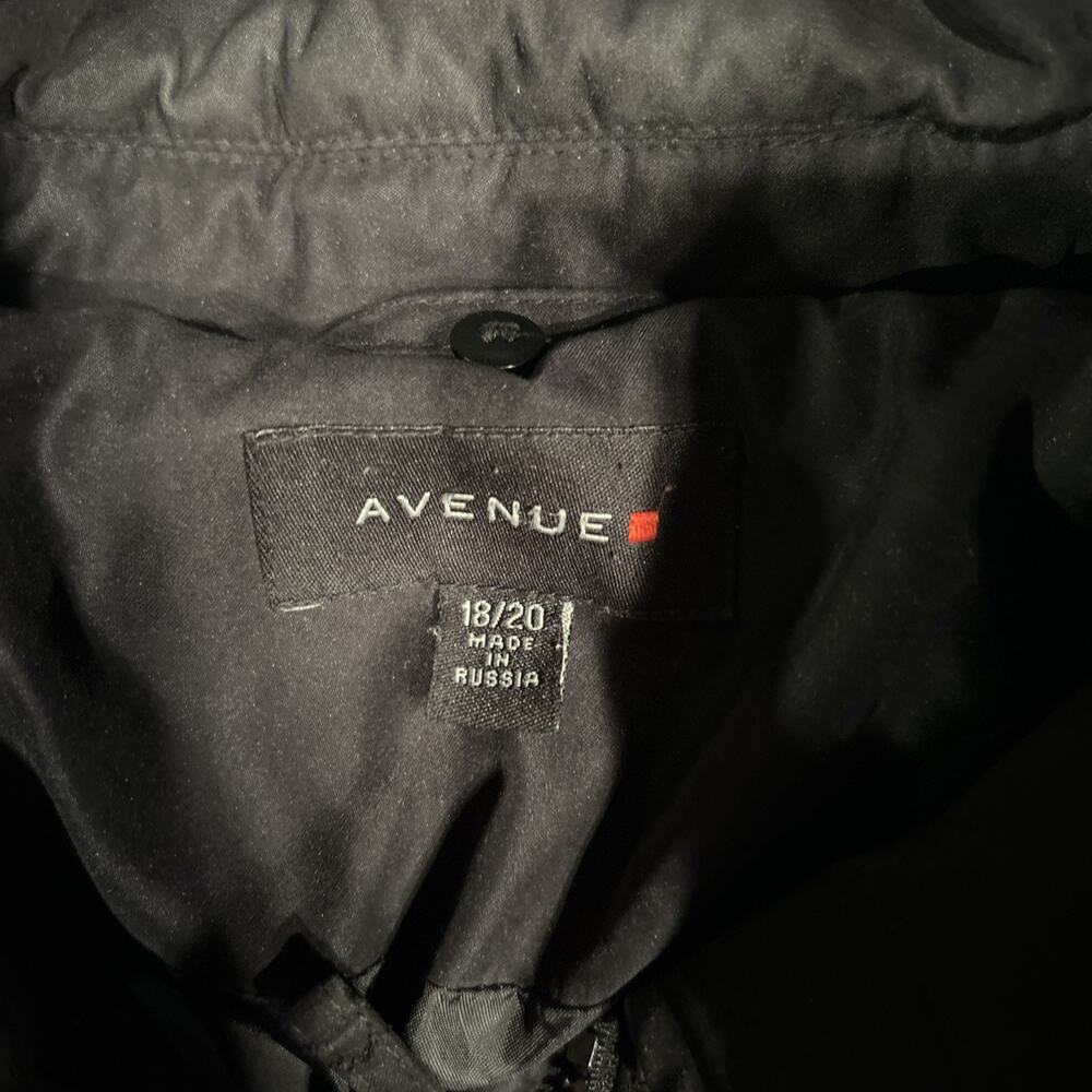 Avenue Womens 18 20 Black Jacket Full Zip Plus Size Coat Midweight - Picture 2 of 9